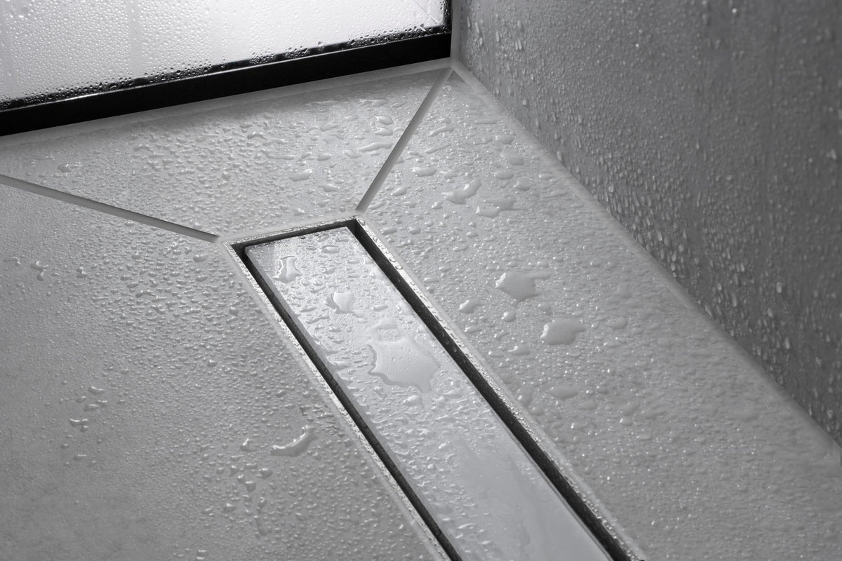 HANSGROHE RainDrain Match Duschrinne 600 mm mit höhenverstellbarem Rahmen, chrom