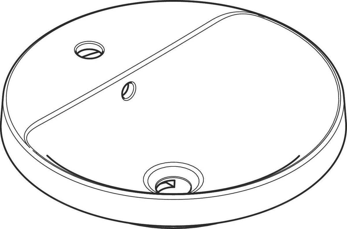 HANSGROHE Einbauwaschtisch Xuniva S 450x450mm weiß mit Hahnloch und Überlauf