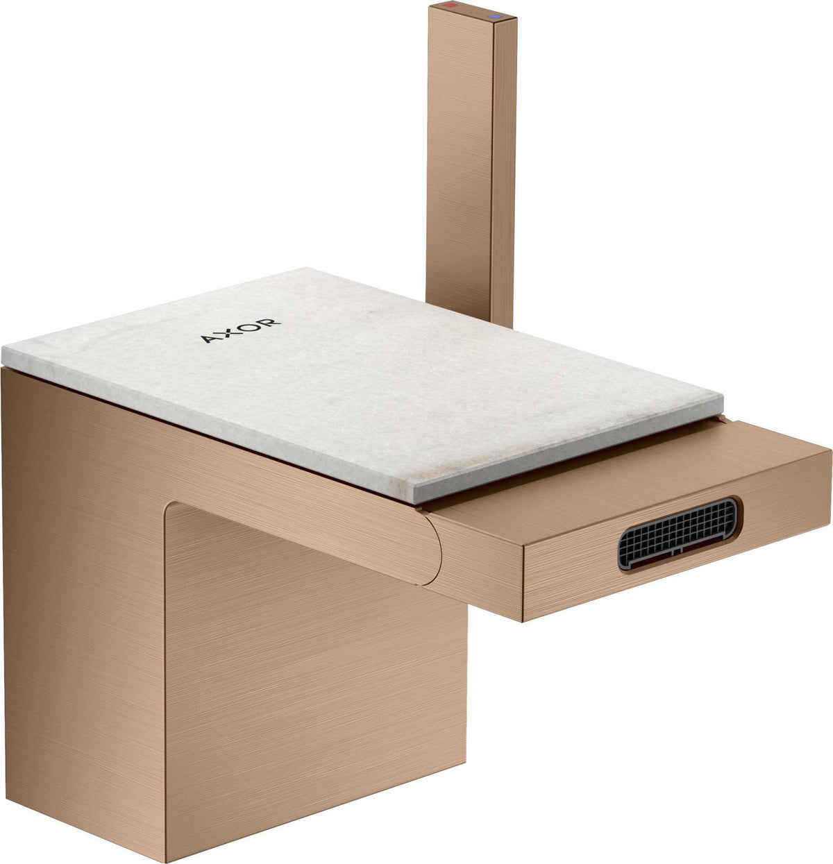 AXOR MyEdition Platte 150 in Leder – Abnehmbare Design-Abdeckung für Waschtischarmaturen