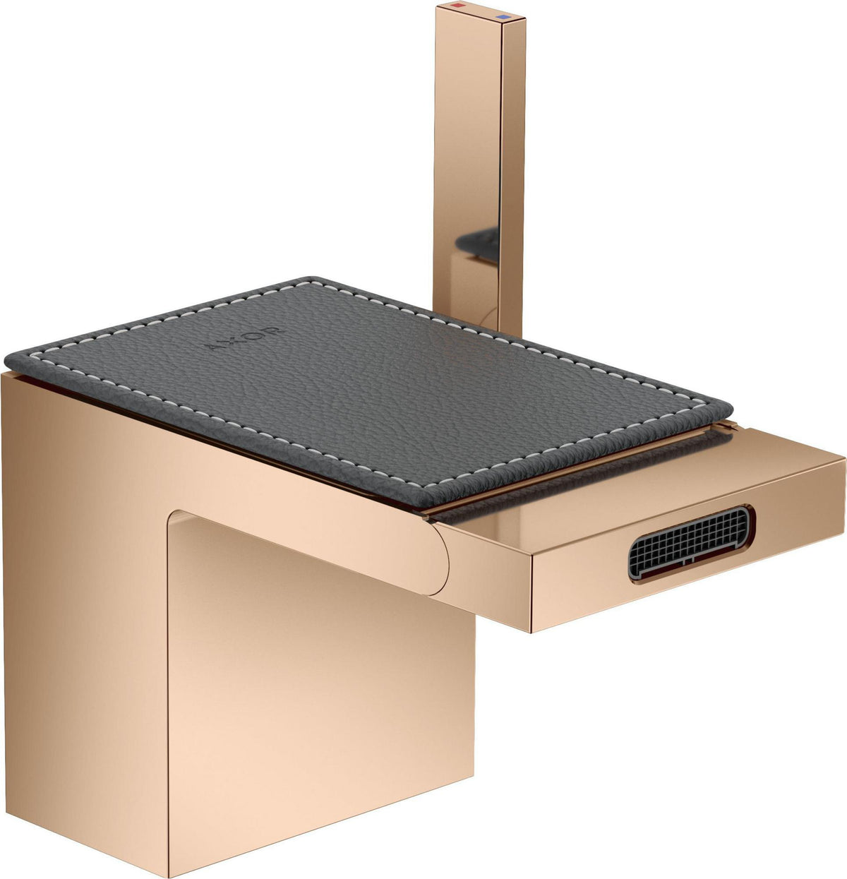 AXOR MYEDITION Einhebel-Bidetmischer ohne Platte polished gold optic mit Push-Open Ablaufgarnitur