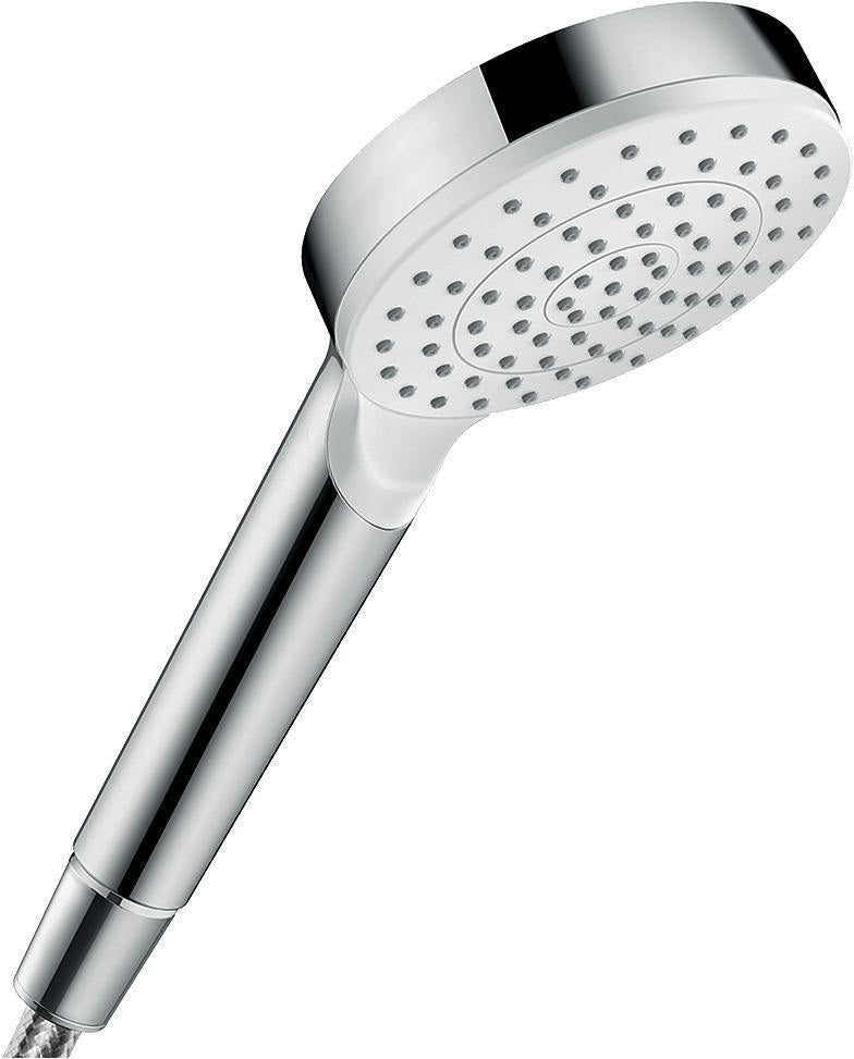 HANSGROHE Crometta Handbrause 100 mm EcoSmart 1 Strahl weiß/chrom – Wasser sparen