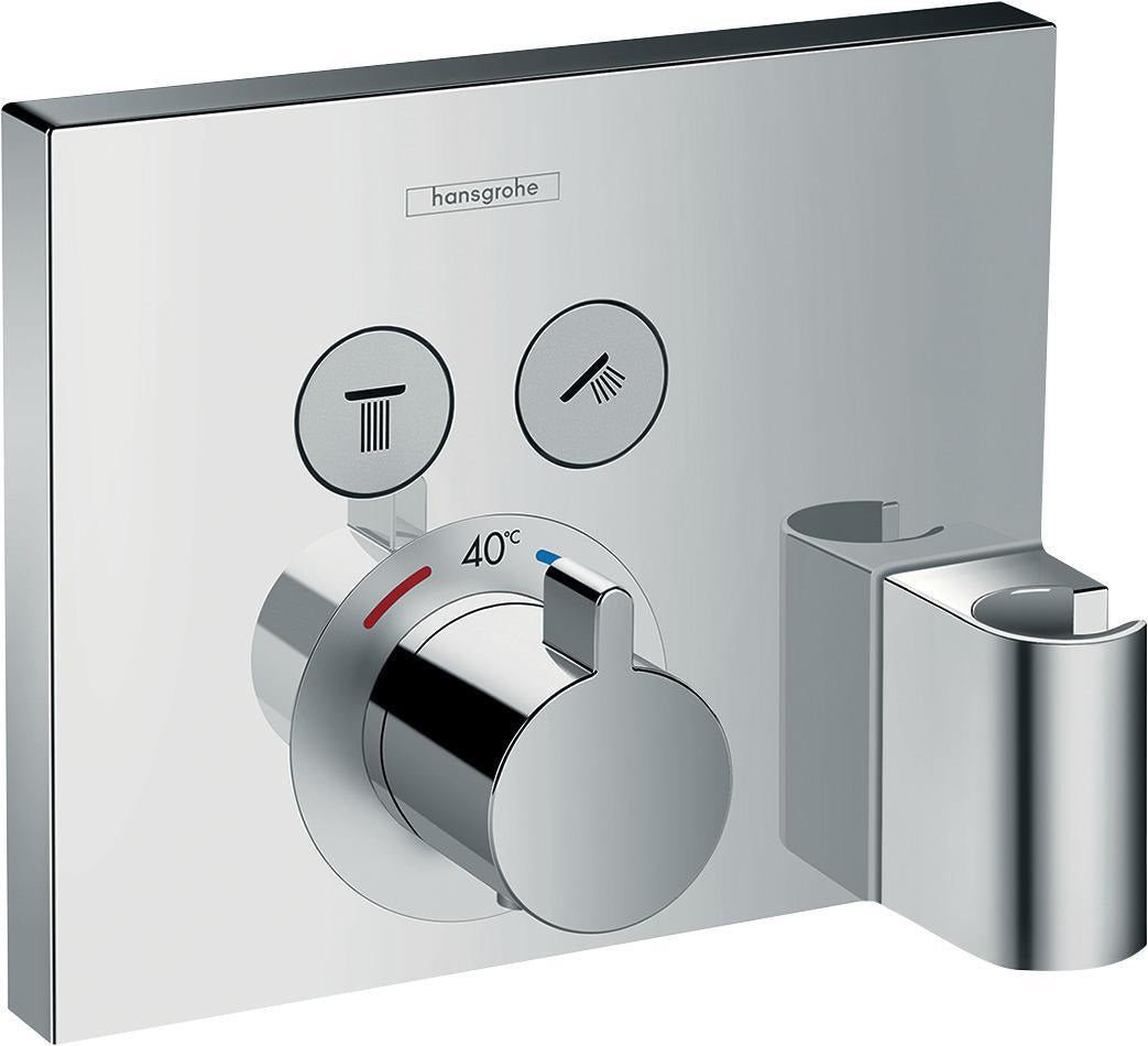 HANSGROHE ShowerSelect UP Thermostat für 2 Verbraucher – Chrom, Select-Button, FitFix