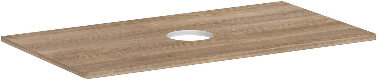 HANSGROHE Xelu Q Konsole 980 mm mit mittigem Ausschnitt – Weiß Hochglanz