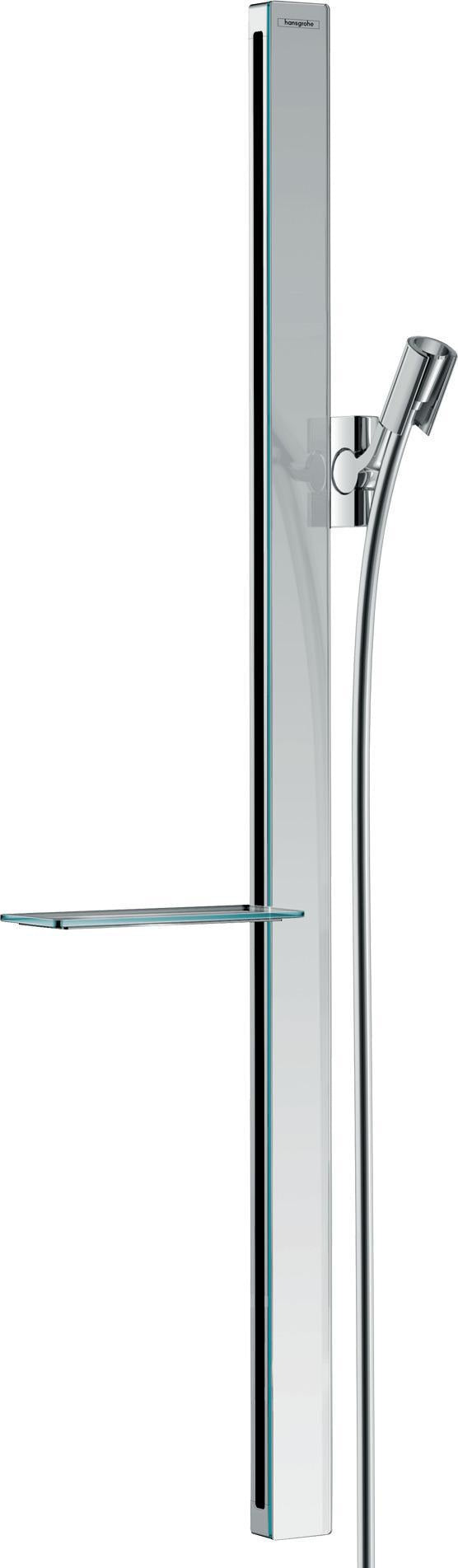 HANSGROHE RAINDANCE Unica E Brausestange 90 cm Chrom mit Handbrausehalterung und Ablage