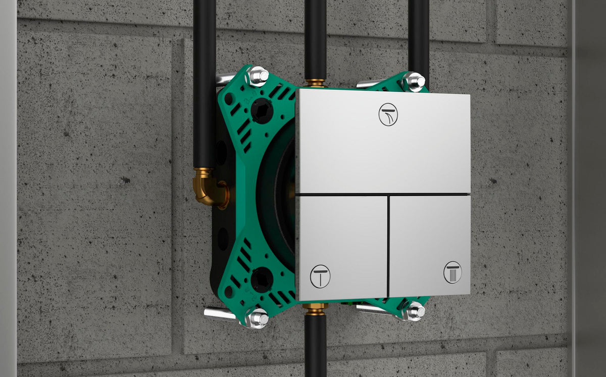 HANSGROHE ShowerSelect Comfort E Absperrventil UP Chrom für 3 Verbraucher