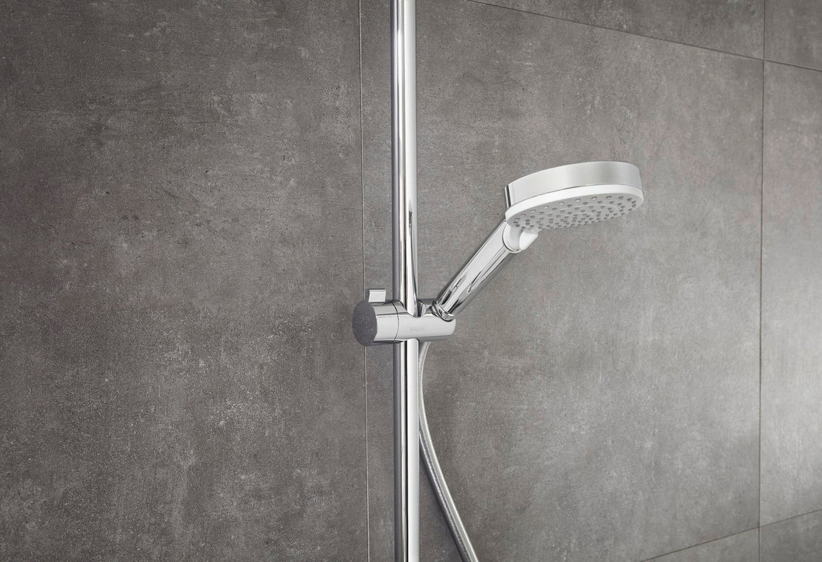 HANSGROHE Showerpipe CROMETTA E 240 Chrom mit Thermostat Ecostat 1001 CL – Duschsystem