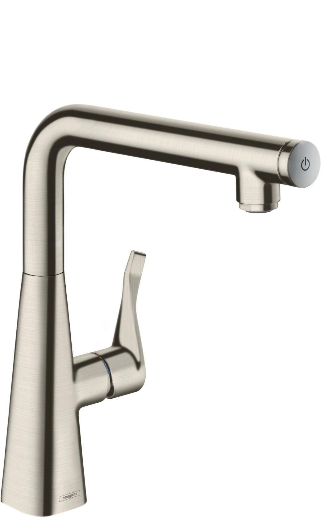 HANSGROHE Metris Select M71 Küchenmischer 260 mm mit Select-Knopf und schwenkbarem L-Auslauf