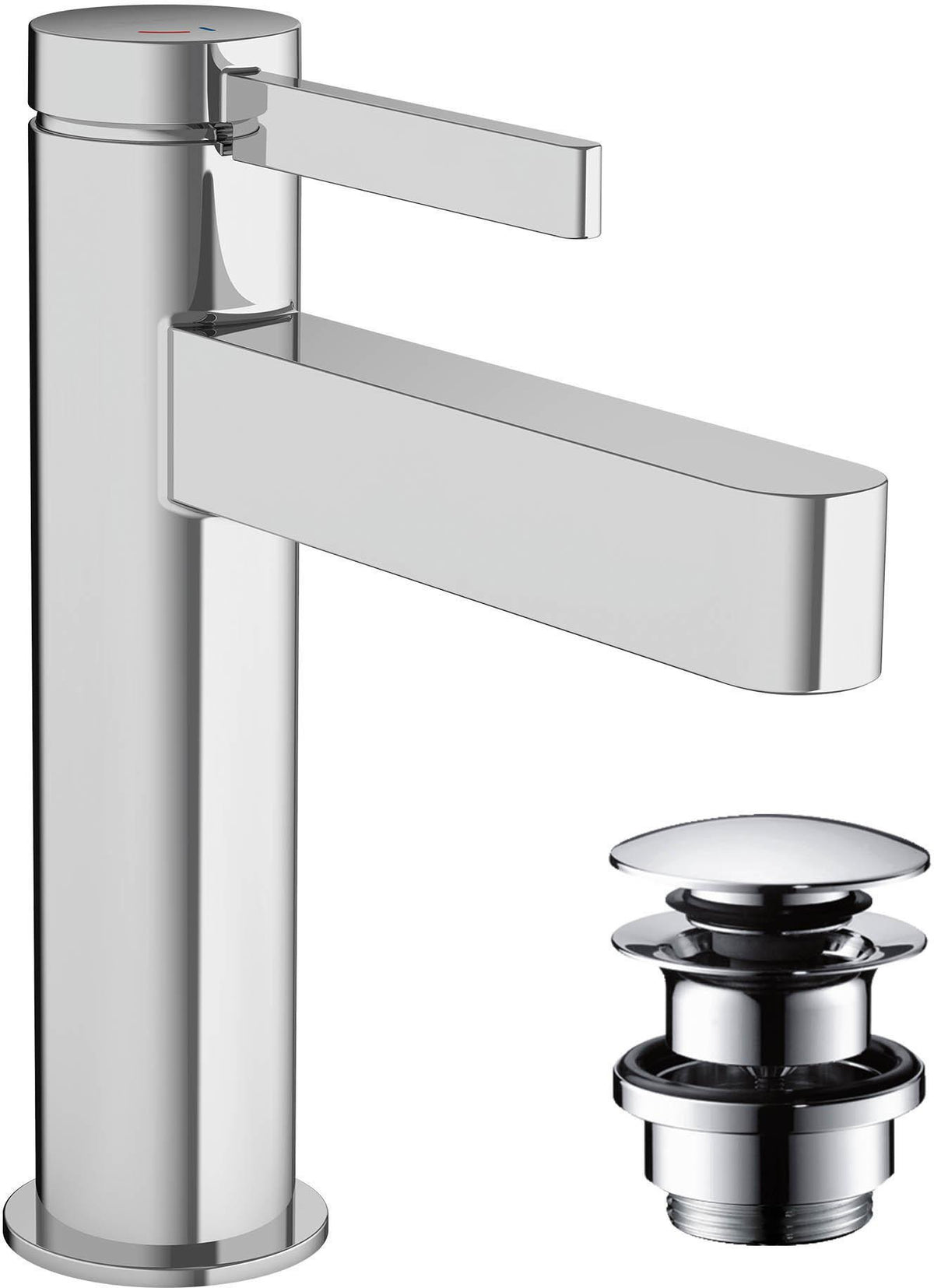 HANSGROHE Finoris Einhebel-Waschtischmischer 110 mit Zugstangen-Ablaufgarnitur, chrom