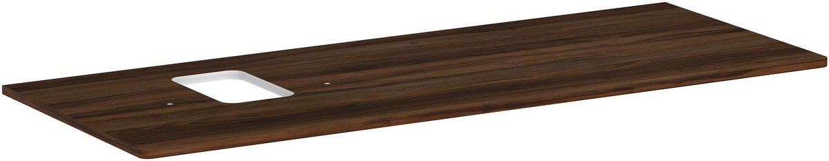 HANSGROHE Xelu Q Konsole 1360 mm weiß hochglanz mit Ausschnitt links und Hahnloch