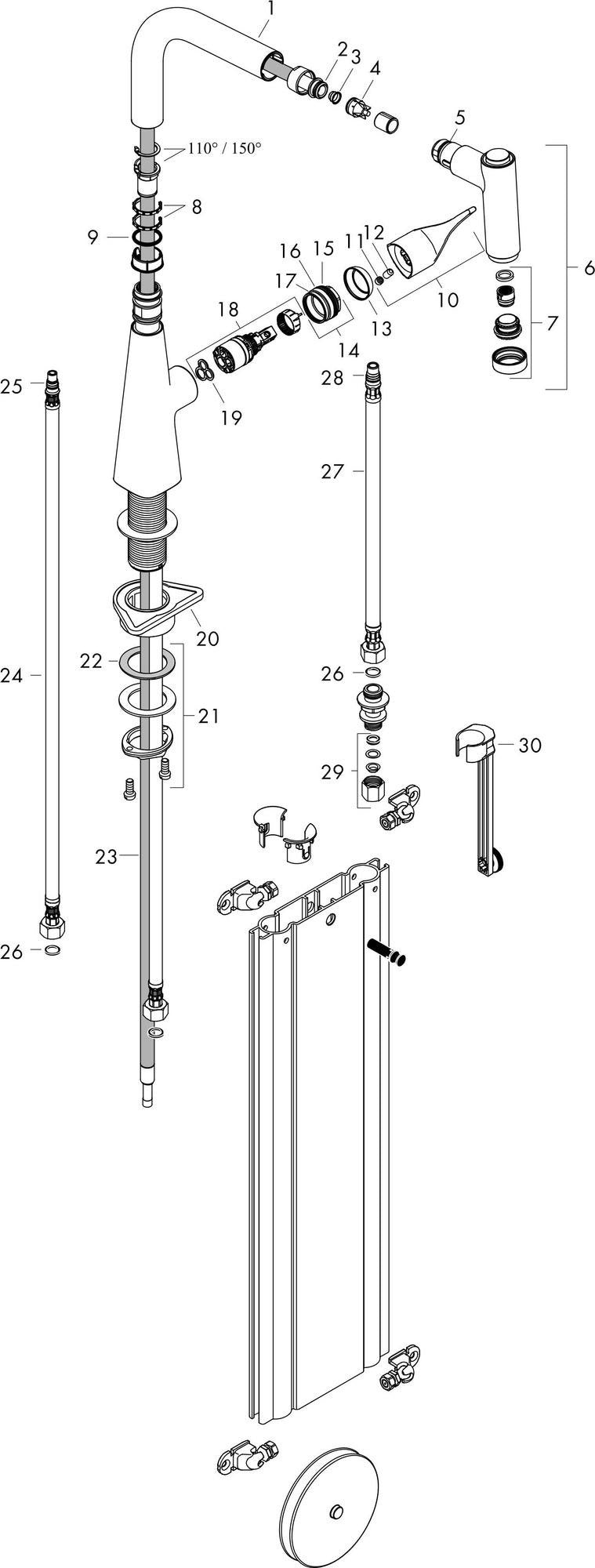 HANSGROHE Metris M71 Einhebel-Küchenmischer 220 mit sBox und Ausziehbrause, Chrom