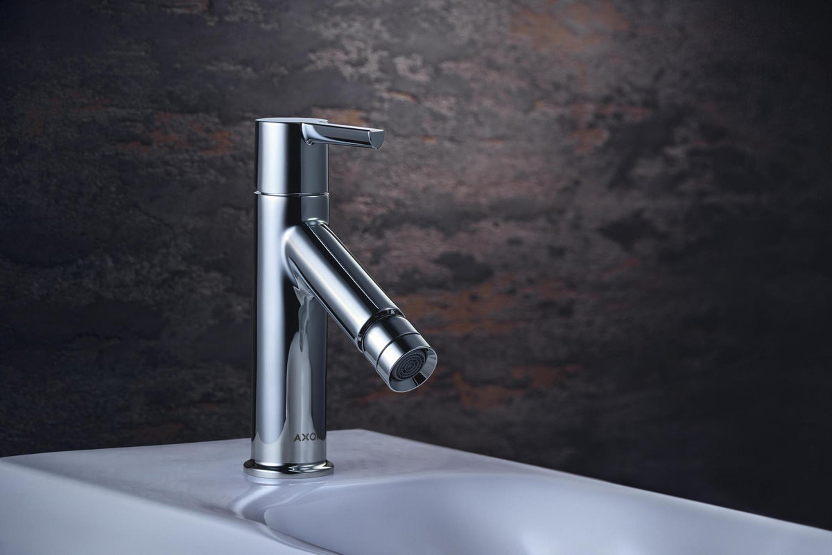 AXOR STARCK Einhebel-Bidetmischer DN 15 von Hansgrohe – mit Zugstangen-Ablaufgarnitur, chrom