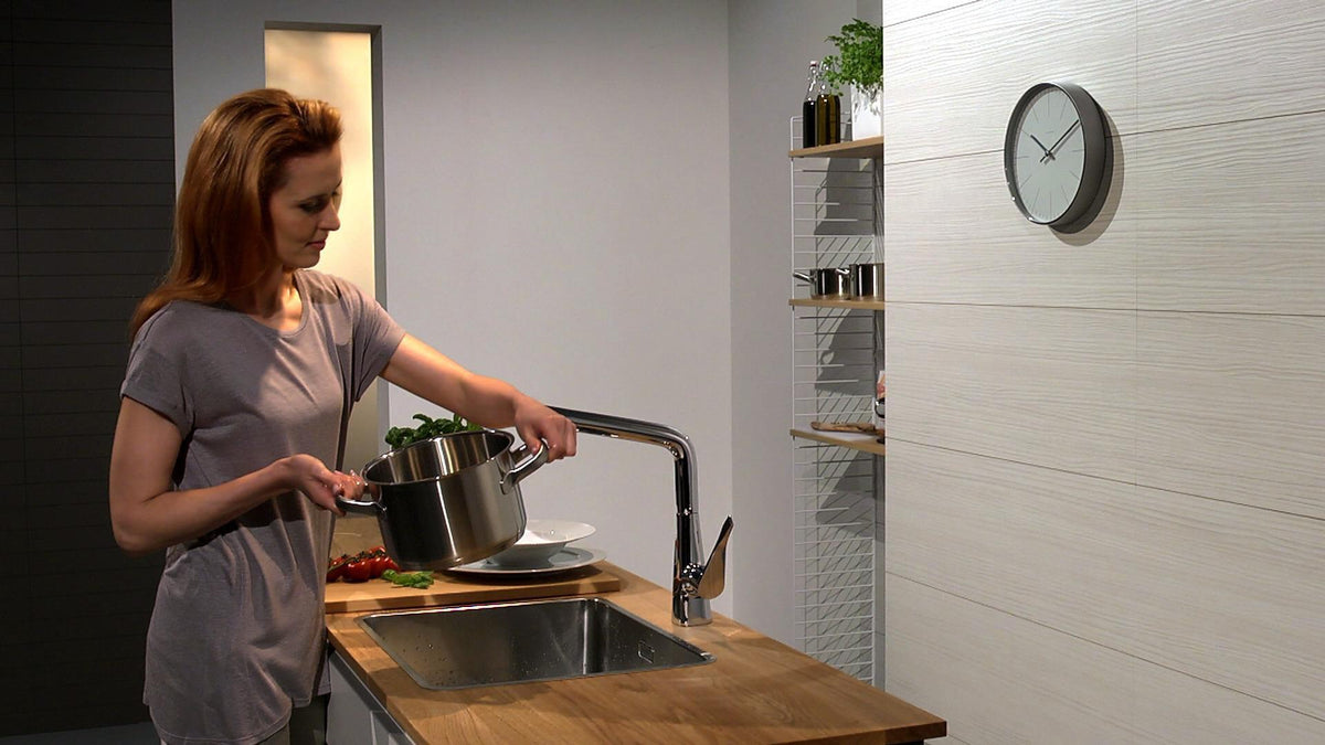 HANSGROHE Metris Select M71 Küchenmischer 320 mm mit Select-Knopf und ComfortZone