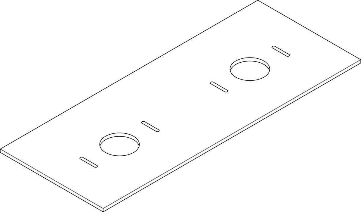 HANSGROHE Xilesa E Konsole 1375 mm Eiche mit 2 Ausschnitten für Aufsatzwaschtische