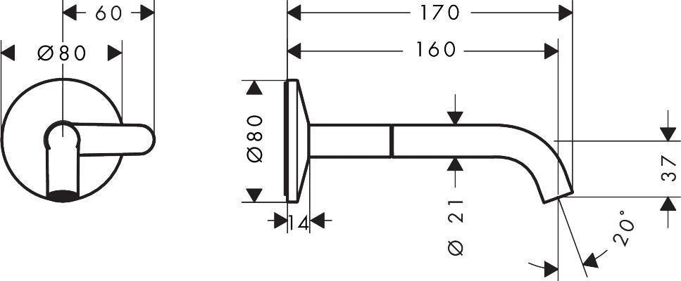 AXOR One Unterputz Waschtischmischer 160 mm Select Chrom – Wandmontage mit Ablaufgarnitur