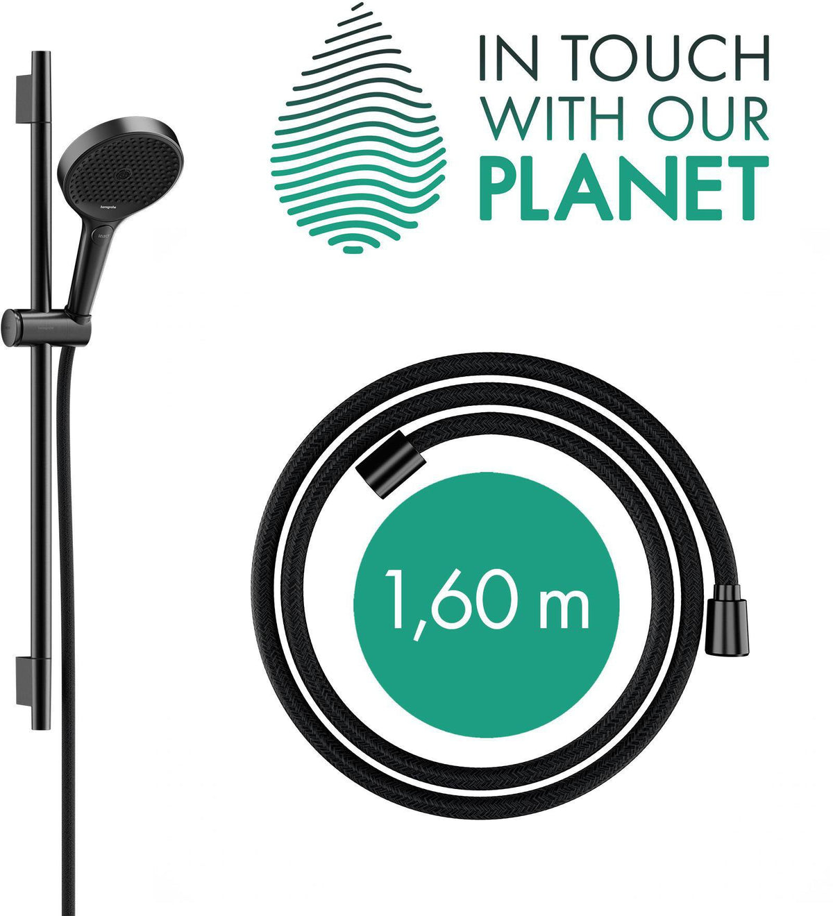HANSGROHE Rainfinity 130 3jet Brauseset mit Unica S Puro 650mm Push Schieber, chrom