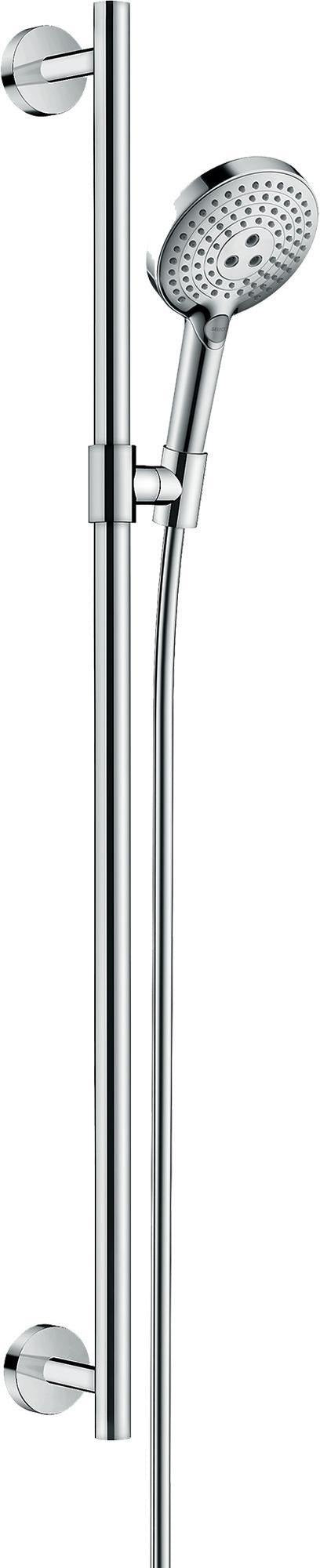 HANSGROHE Raindance Select S 120 Brauseset mit Unica Comfort Stange, 3 Strahlarten, Chrom