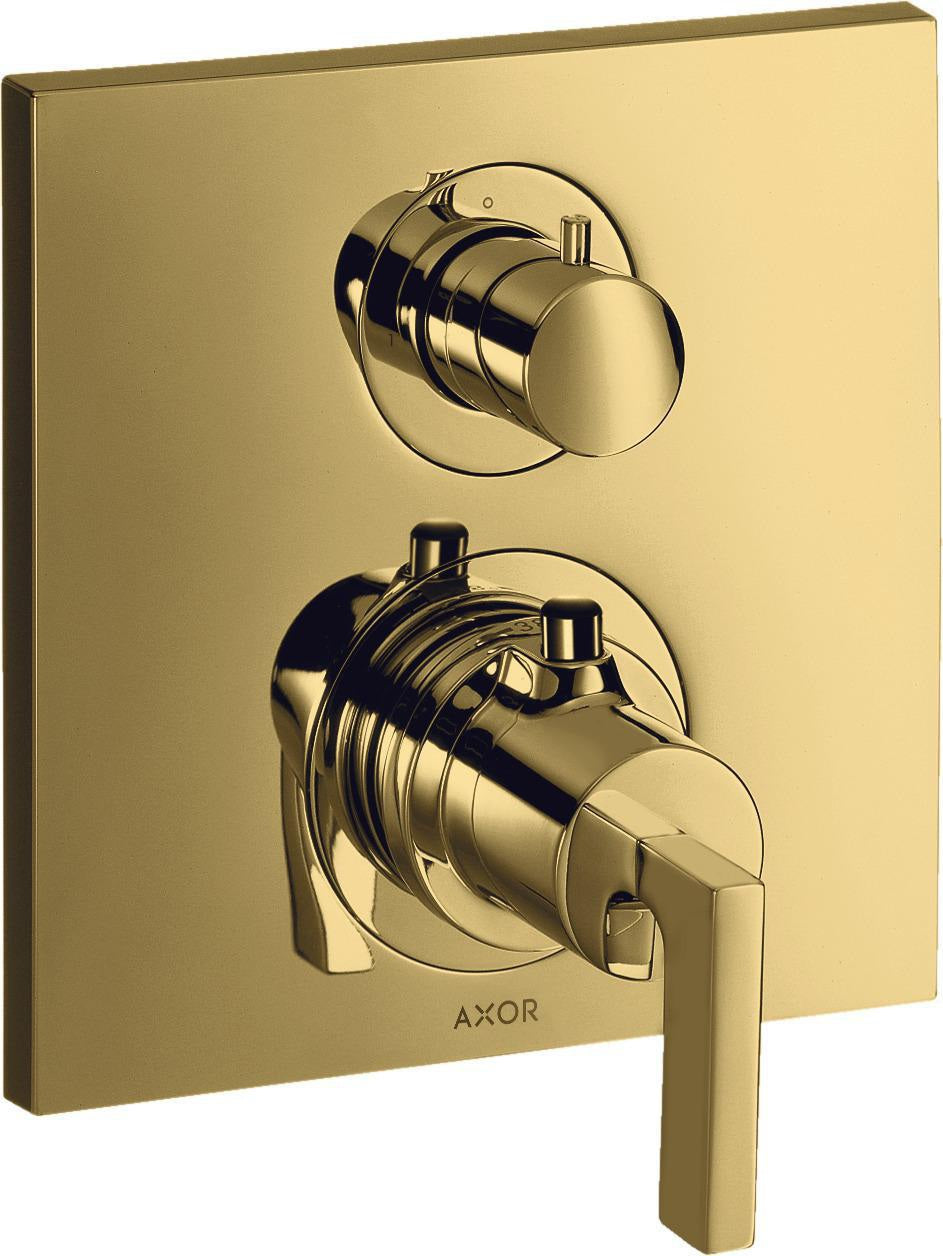 AXOR Citterio Thermostatbatterie Unterputz mit Abstellventil und Hebelgriff Chrom