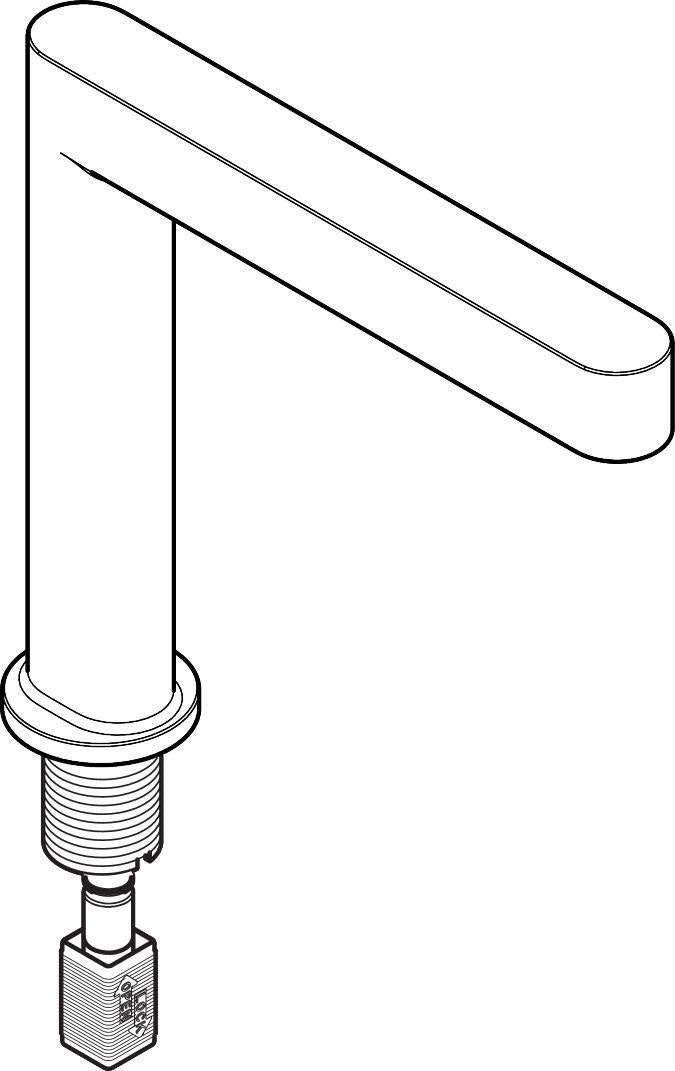 hansgrohe Auslauf 110 mm Mattschwarz – UBA-konform, passend zur hansgrohe Serie
