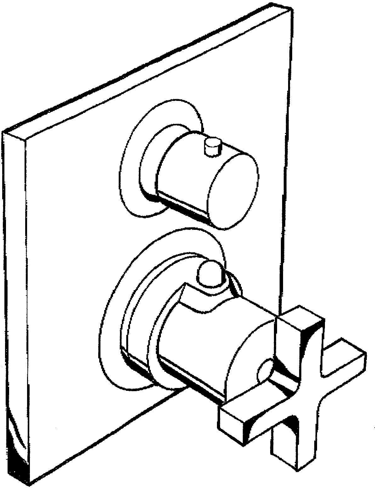 AXOR CITTERIO Unterputz-Thermostat mit Ab-/Umstellventil Kreuzgriff Chrom