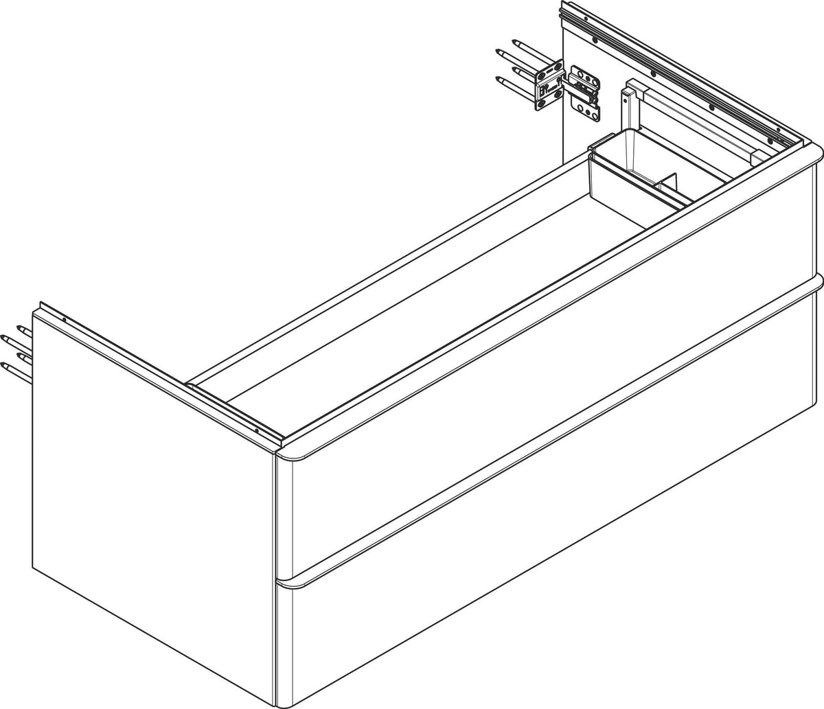 HANSGROHE Waschtischunterschrank Xelu Q 1180 mm, weiß hochglanz, 2 Schubkästen, SoftClose