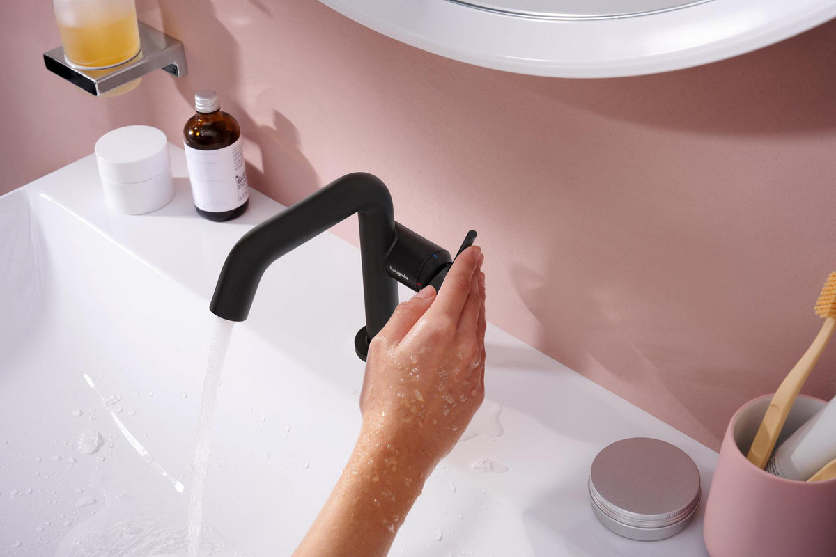 HANSGROHE Tecturis S Einhebel-Waschtischmischer 130 mm Ausladung Push-Open Chrom