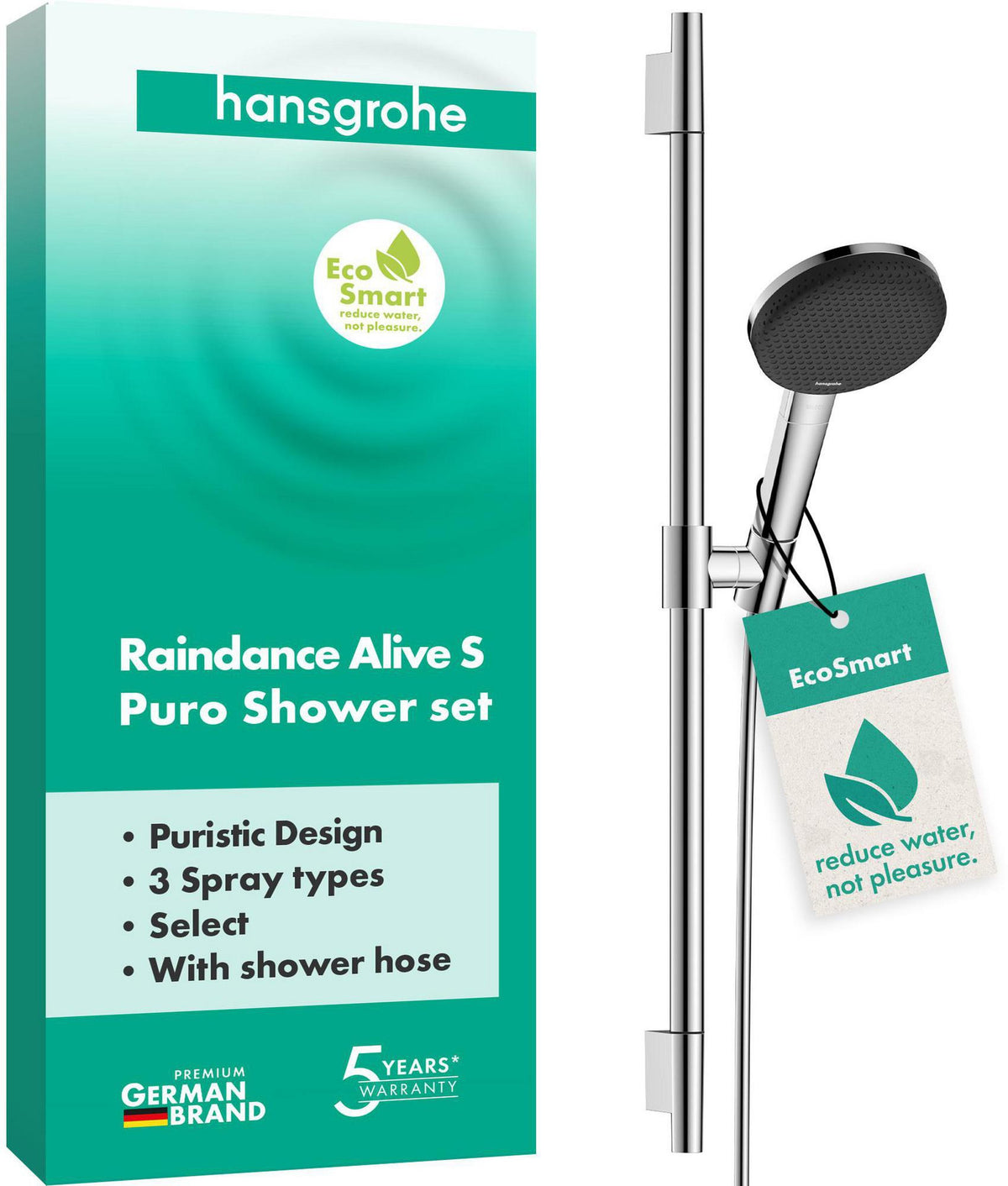 HANSGROHE Raindance Alive Select S Brauseset 125 mm 3 Strahlarten EcoSmart
