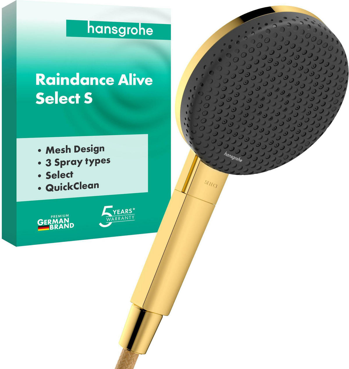 HANSGROHE Raindance Alive Select S 125 3jet Handbrause mit Select-Taste und QuickClean