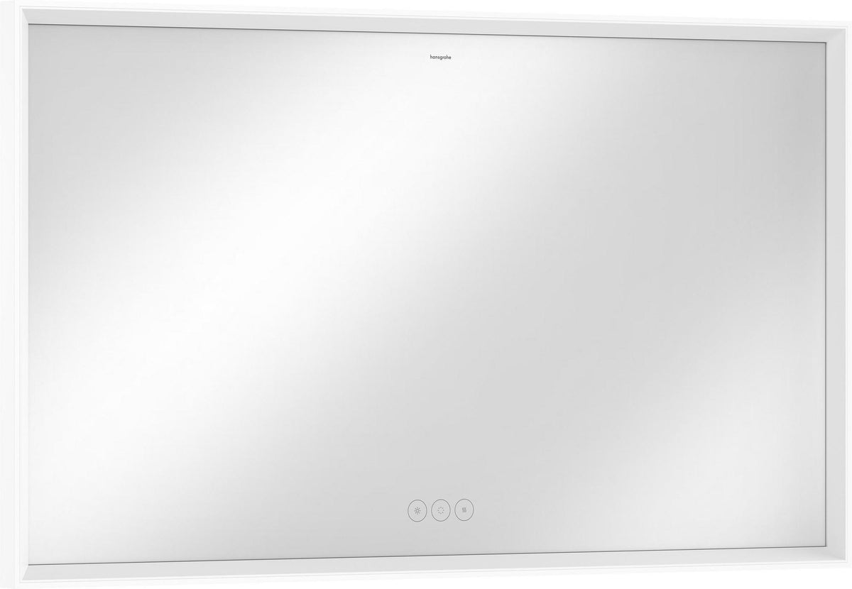 HANSGROHE Xarita E Wandspiegel 1200 mm mattweiß mit LED-Beleuchtung, SmartTouch und AntiFog