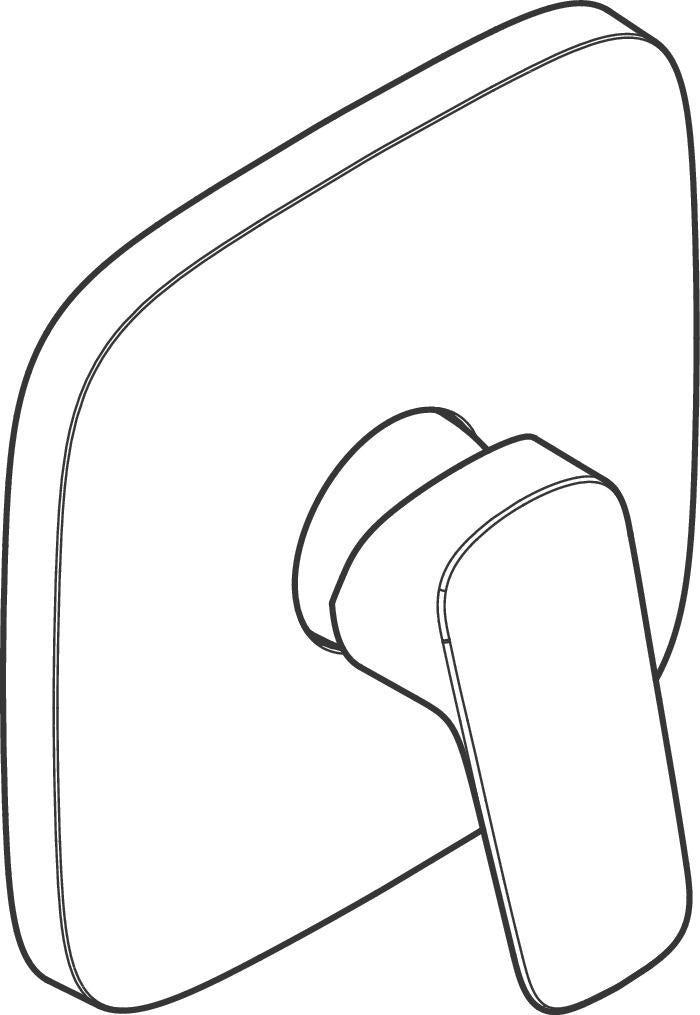 HANSGROHE Logis Einhebel-Brausemischer DN 15 Unterputz Chrom – Fertigmontageset mit Temperaturbegrenzung