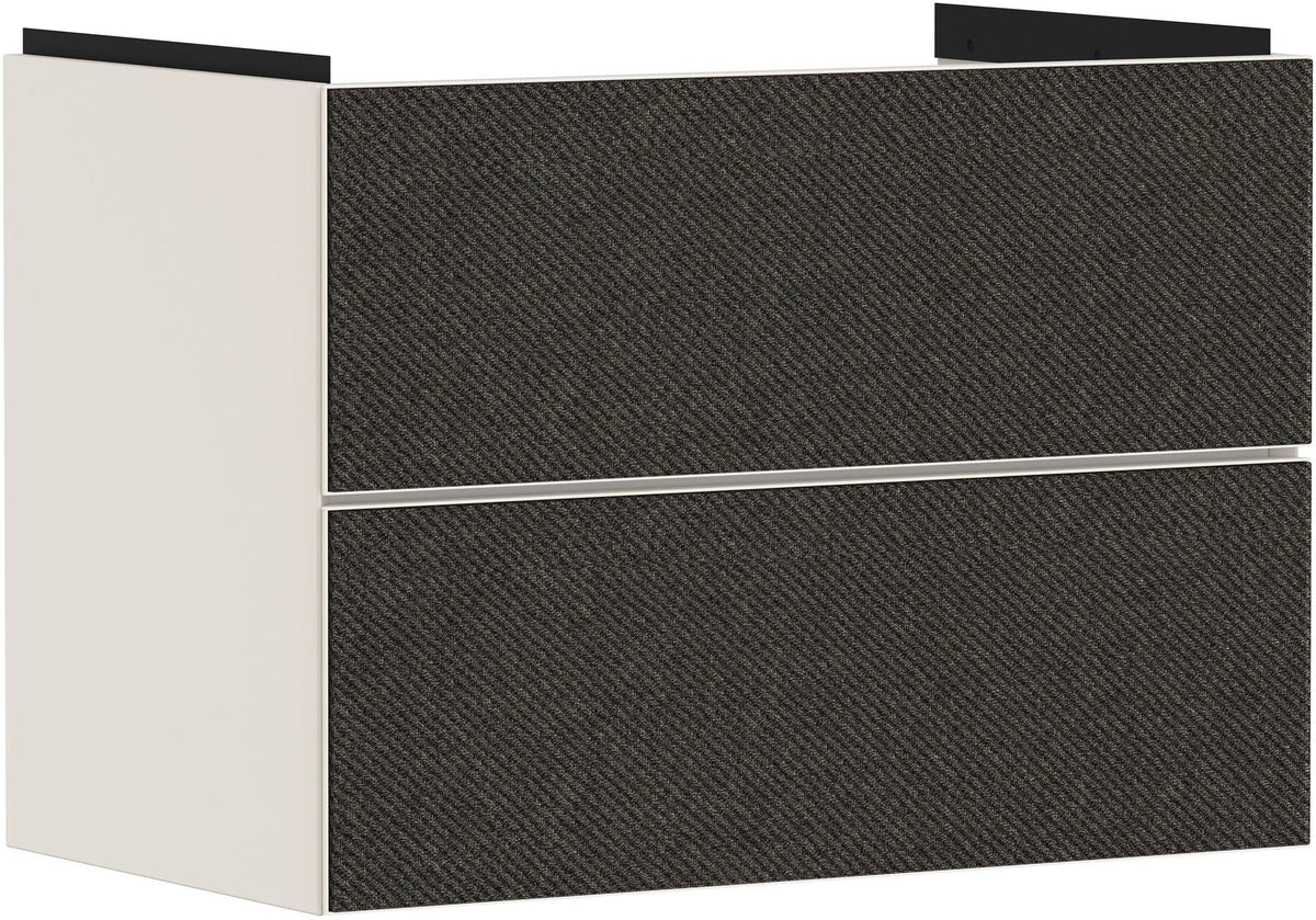 Hansgrohe Xevolos E Waschtischunterschrank 780 mm Eiche Dunkel Mattweiß mit PushOpen und SoftClose