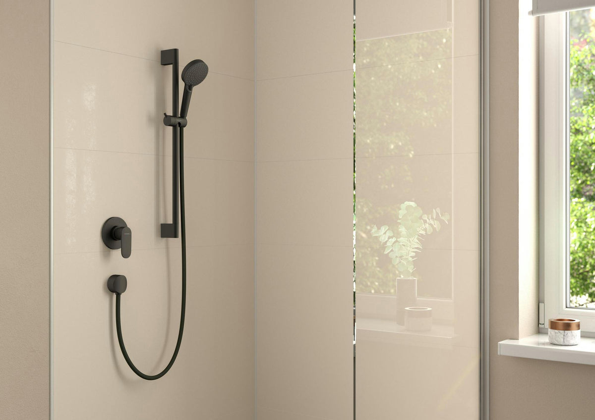 HANSGROHE VERNIS Blend Brauseset Vario/Unica 650 mm mattschwarz mit Handbrause und Brausestange