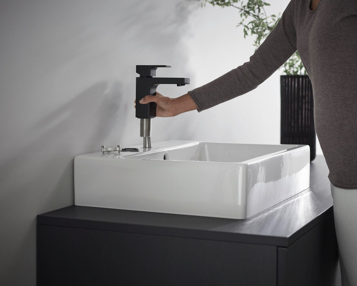 Hansgrohe VERNIS Shape 100 Einhebel-Waschtischmischer mattschwarz, ComfortZone 100, ohne Ablaufgarnitur