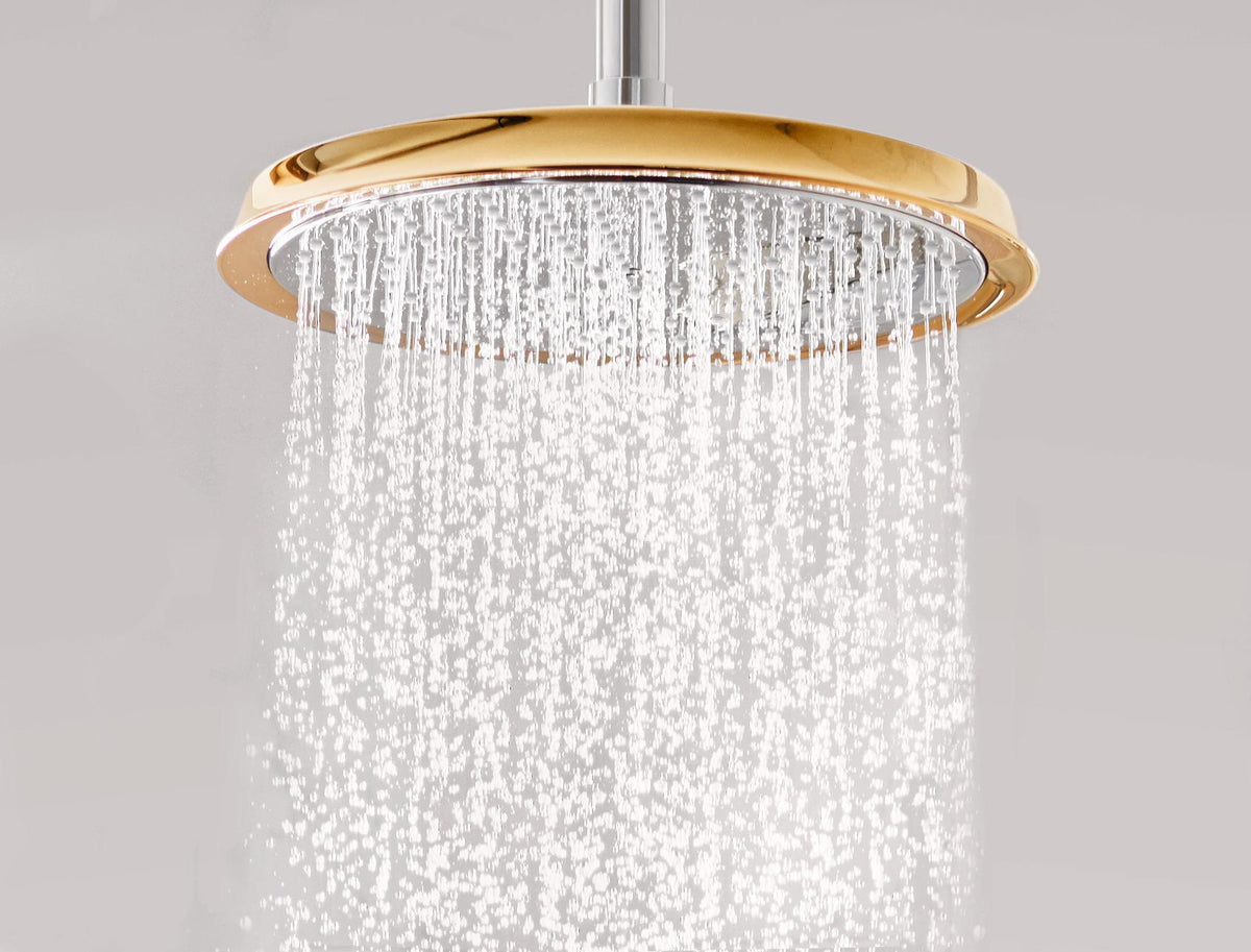HANSGROHE Kopfbrause RAINDANCE CLASSIC AIR 1jet 240 mm mit Brausearm 390 mm chrom/gold