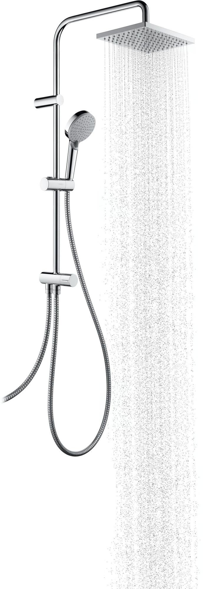 HANSGROHE Showerpipe VERNIS Shape 230 1jet Reno Chrom – Duschsystem mit Kopf- und Handbrause