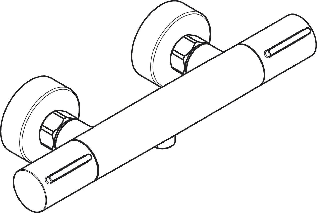 Hansgrohe Ecostat Element Brausemischer Aufputz Chrom mit EcoStop+ und Thermostatkartusche