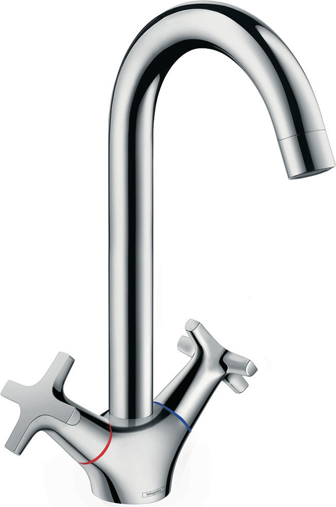 Hansgrohe Logis M32 ComfortZone 220 Zweigriff-Küchenmischer mit einstellbarem Schwenkbereich, chrom