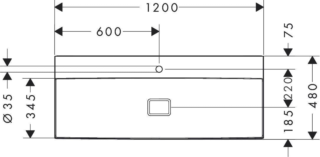 HANSGROHE Waschtisch Xevolos E 1200x480mm mit Hahnloch und SmartClean