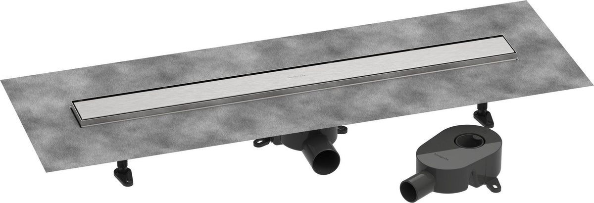 HANSGROHE RainDrain Go Komplettset Duschrinne 800 mm rückseitig befliesbar, matt schwarz