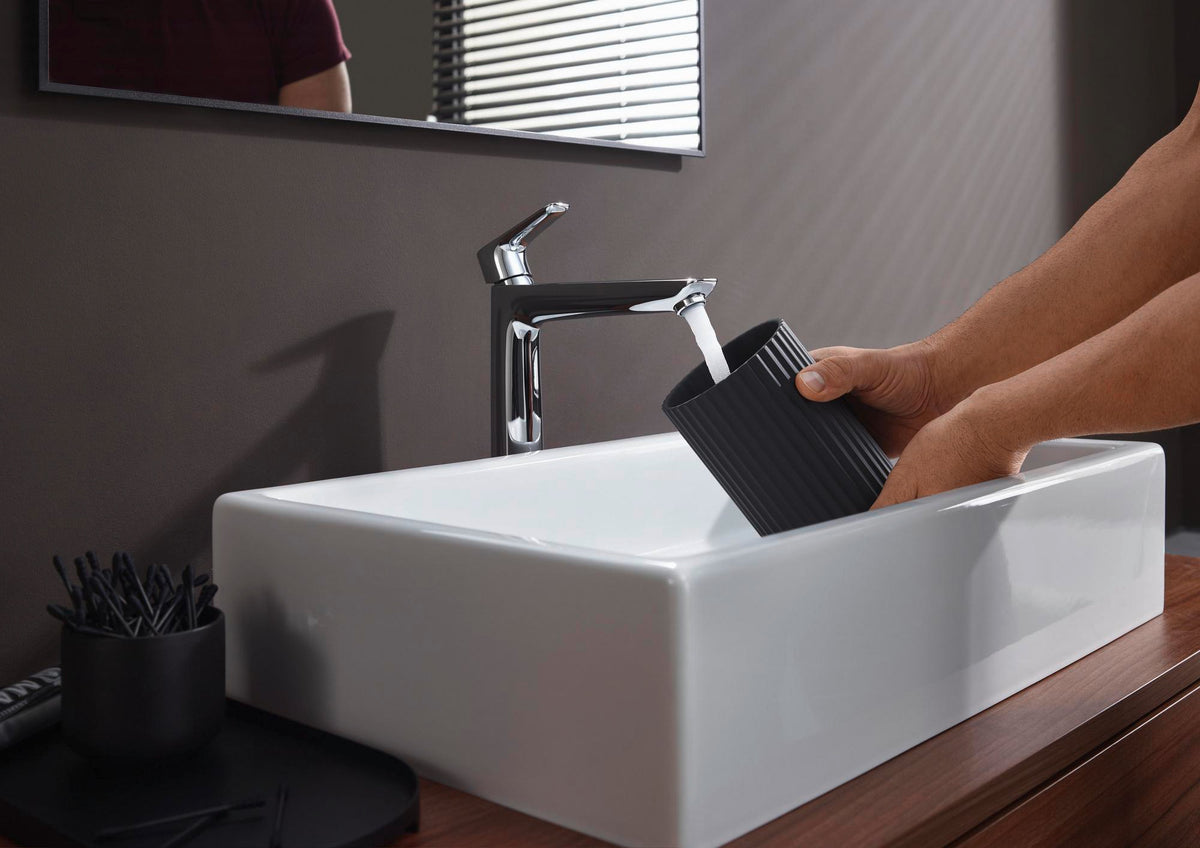 HANSGROHE Talis E Einhebel-Waschtischmischer 240 mit Zugstangen-Ablaufgarnitur, chrom
