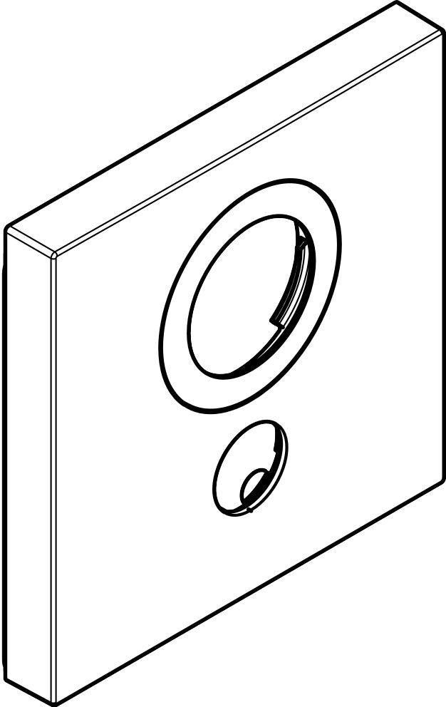 Hansgrohe Rosette ShowerSelect für vertauschte Anschlüsse 155x155 mm in Chrom – 1 Verbraucher