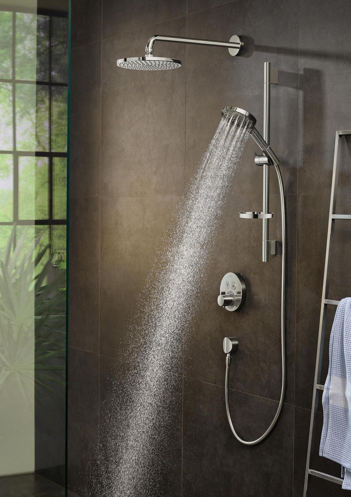 Hansgrohe Raindance S 240 Kopfbrause 1jet PowderRain mit 390 mm Brausearm – Chrom