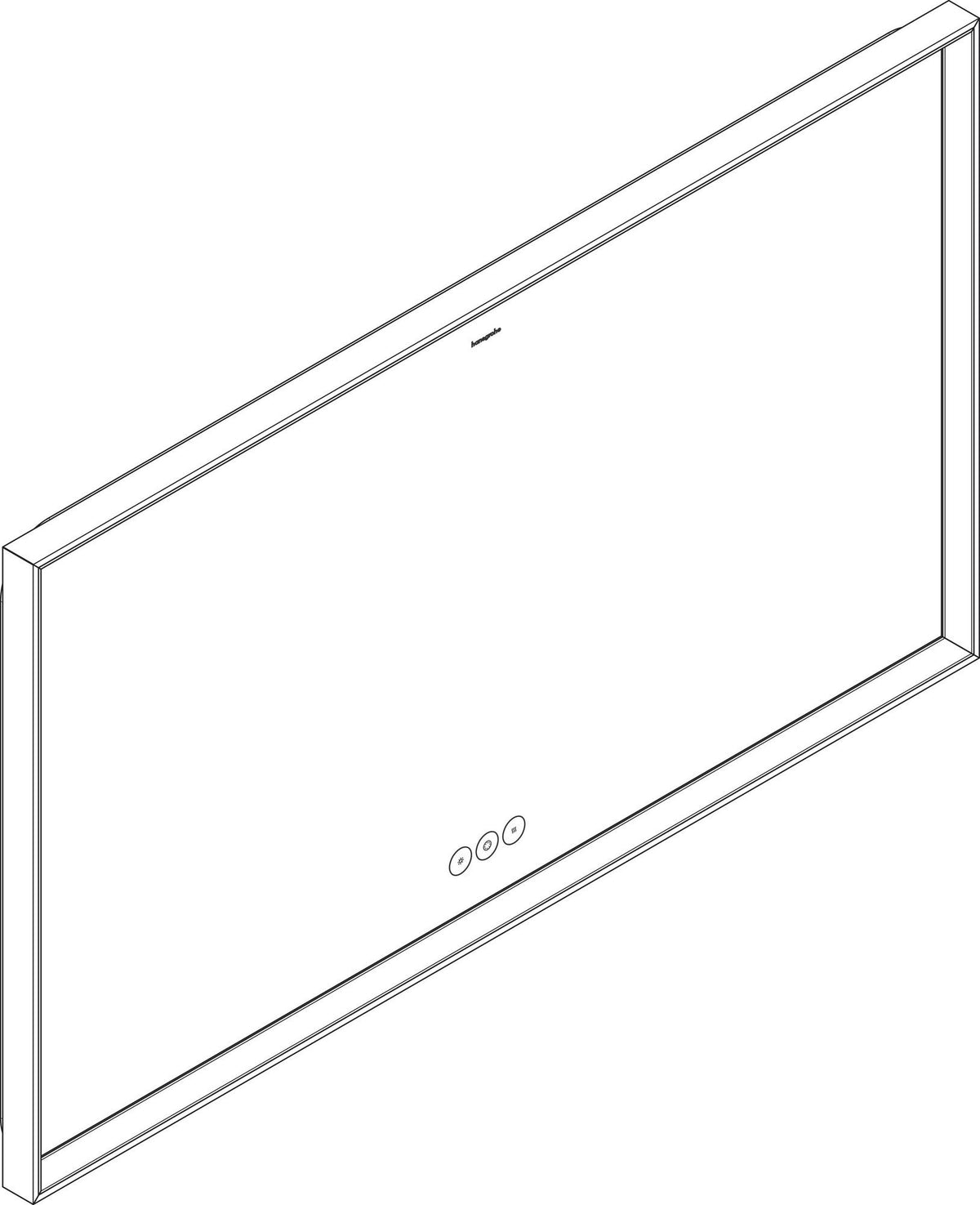 HANSGROHE Xarita E Wandspiegel 1200 mm mattweiß mit LED-Beleuchtung, SmartTouch und AntiFog