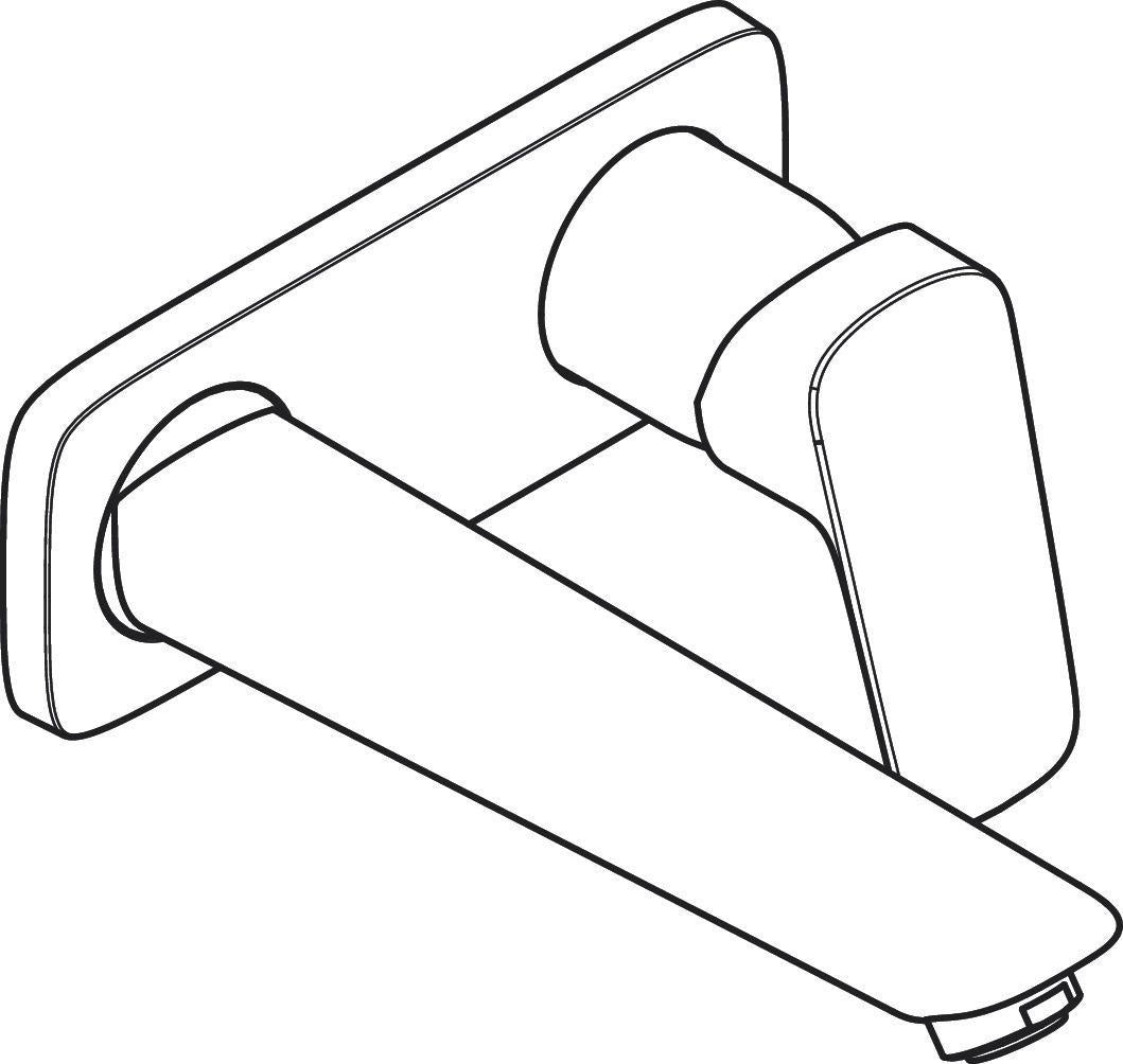 HANSGROHE Logis Einhebel-Waschtischmischer Unterputz DN 15 mit 195 mm Auslauf in Chrom