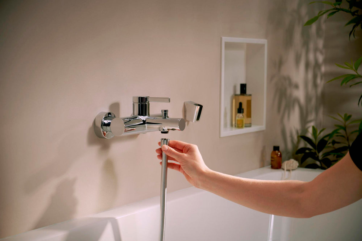 Hansgrohe Zesis S Wannenmischer Aufputz Chrom – 2 Verbraucher, Temperaturbegrenzung