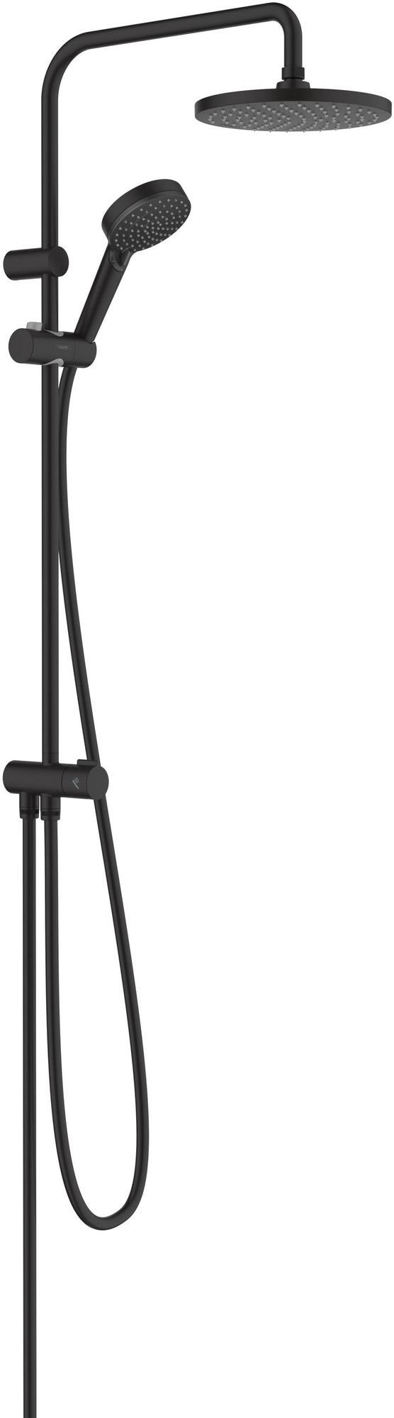 HANSGROHE Showerpipe VERNIS Blend 200 1jet Reno EcoSmart Chrom – Duschsystem mit Kopf- und Handbrause