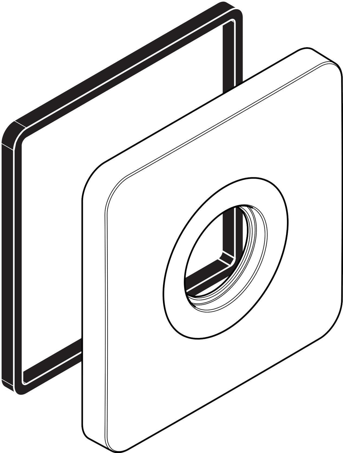 AXOR Massaud Absperrventil Chrom – Hansgrohe Ersatzteil für Brausestange 22 mm