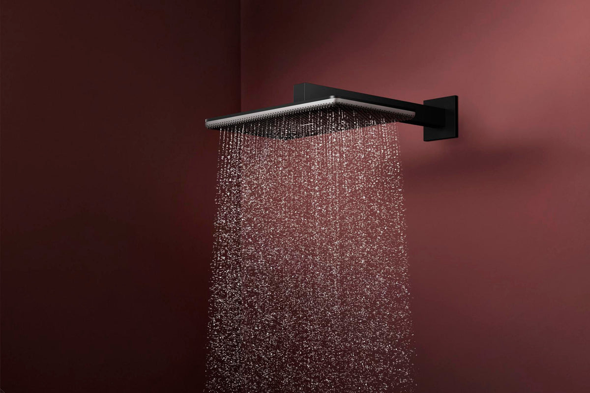 HANSGROHE Kopfbrause Raindance Alive Q 210/340 1jet – Rechteckig, RainAir & PowderRain, Schwarz