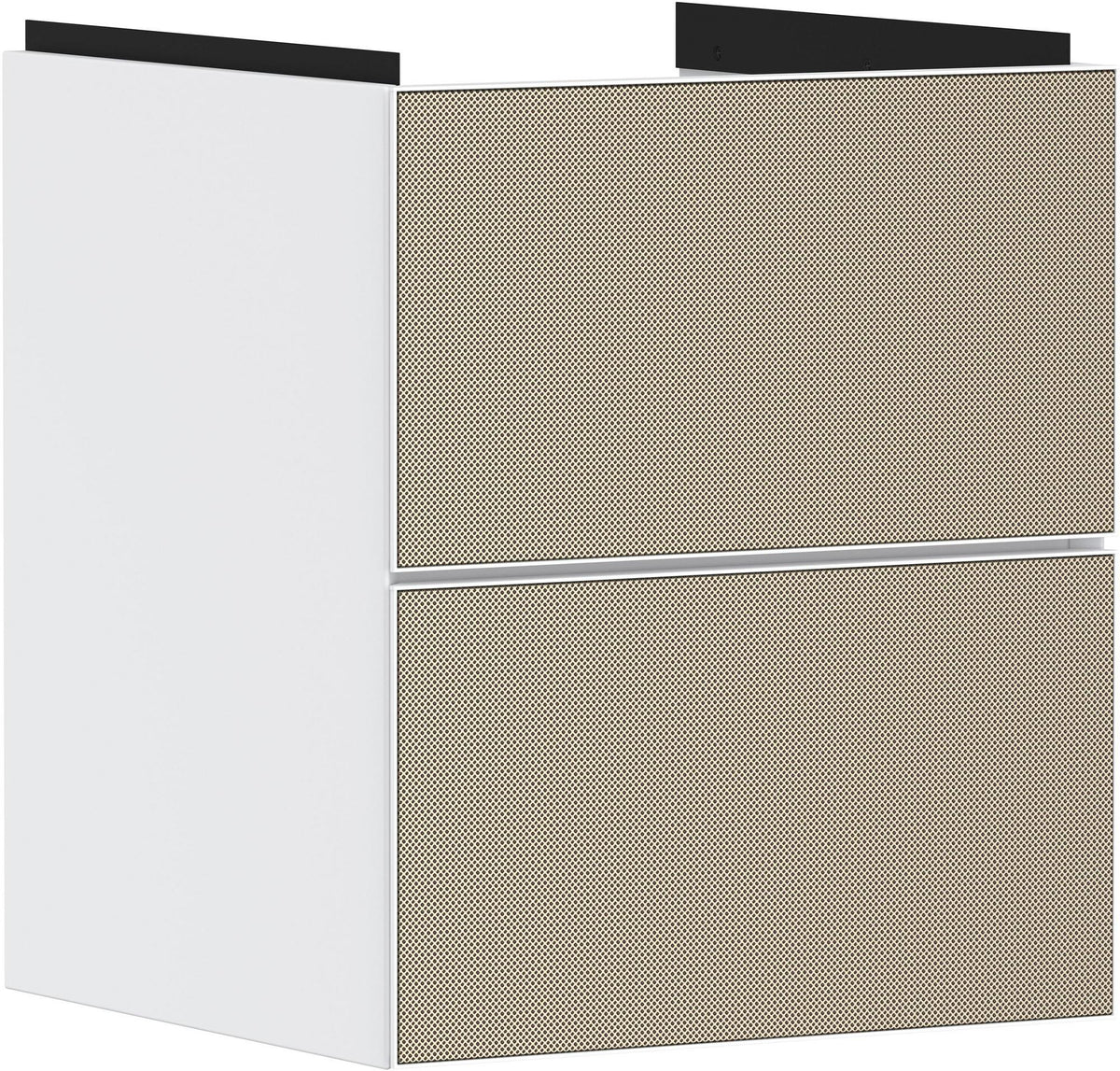 HANSGROHE Xevolos E Waschtischunterschrank 480 mm eiche dunkel mattweiß grifflos PushOpen