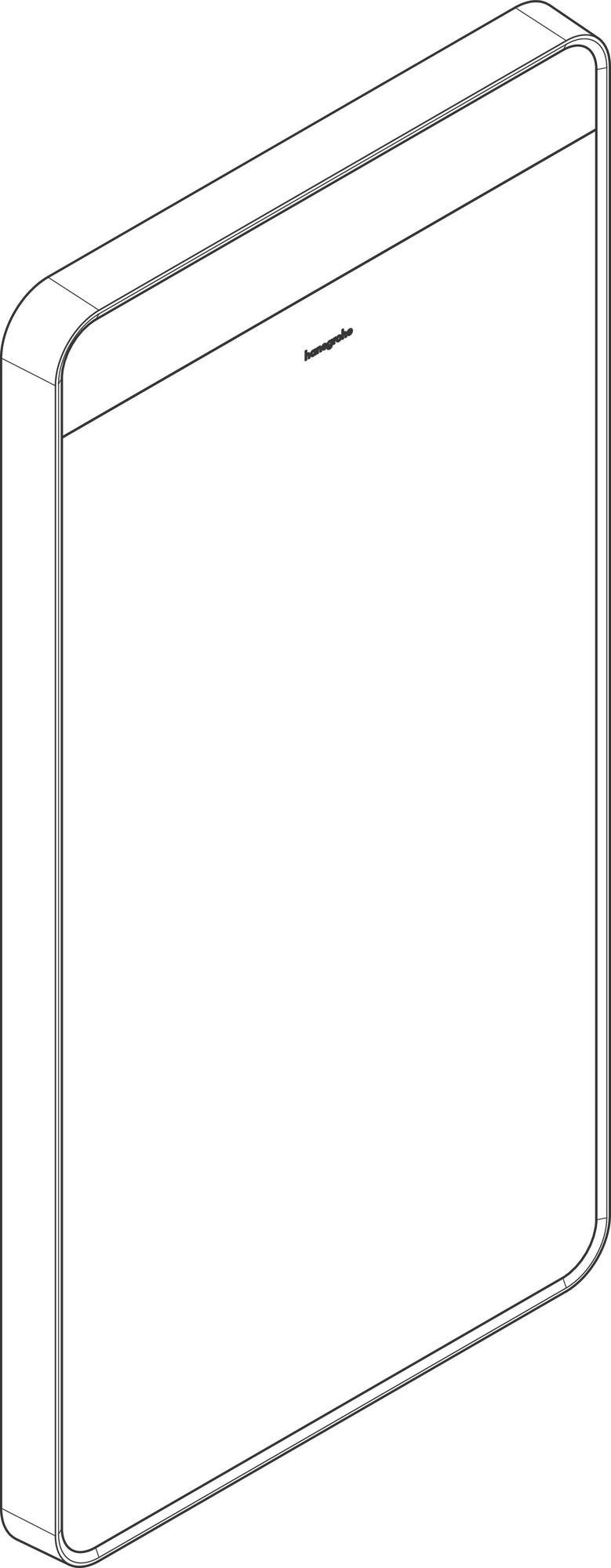 HANSGROHE Spiegel Xarita Lite Q mit horizontaler LED-Beleuchtung, 360 x 700 mm, mattschwarz