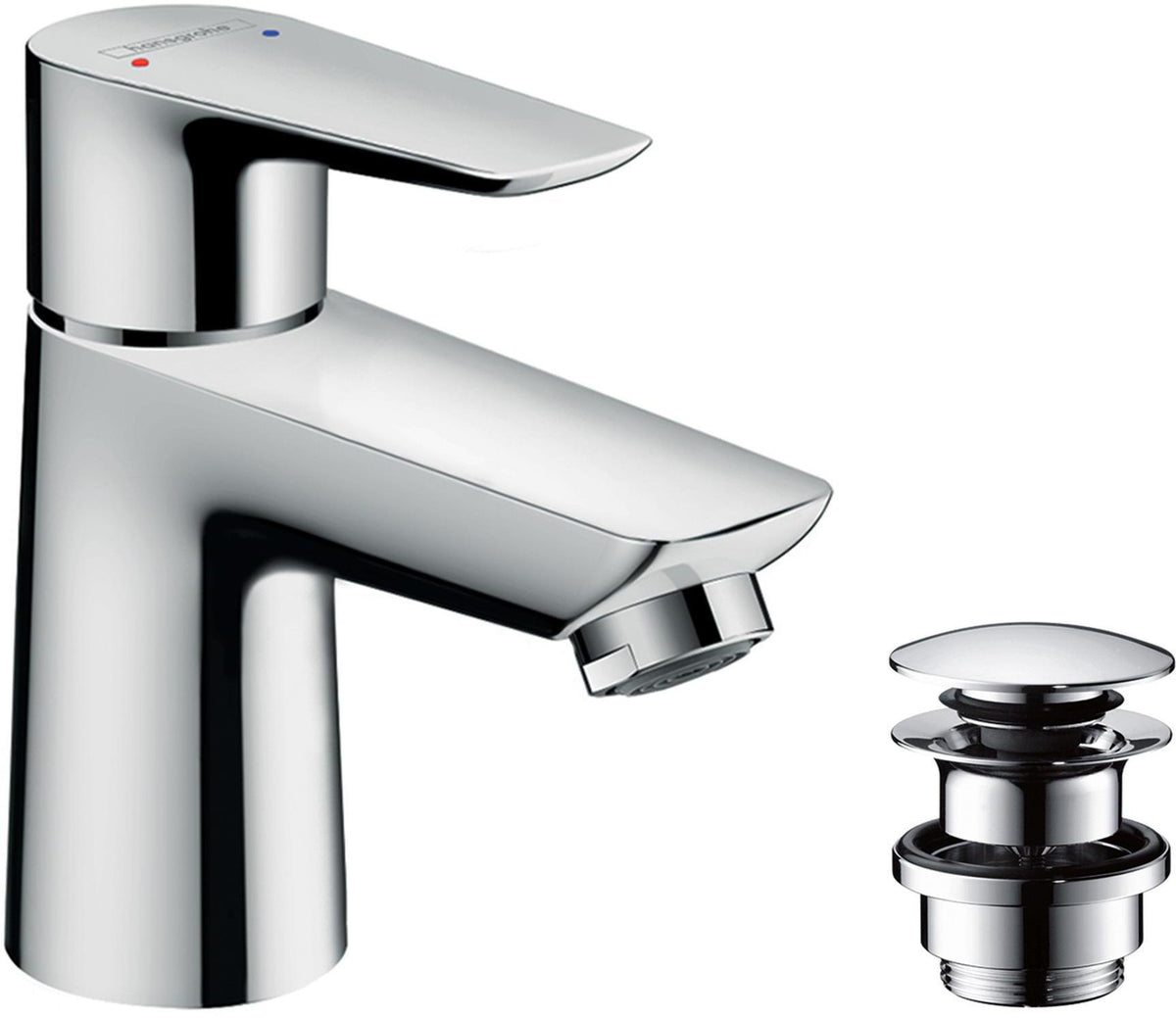 HANSGROHE Talis E Einhebel-Waschtischmischer DN 15 mit Zugstangen-Ablaufgarnitur, chrom